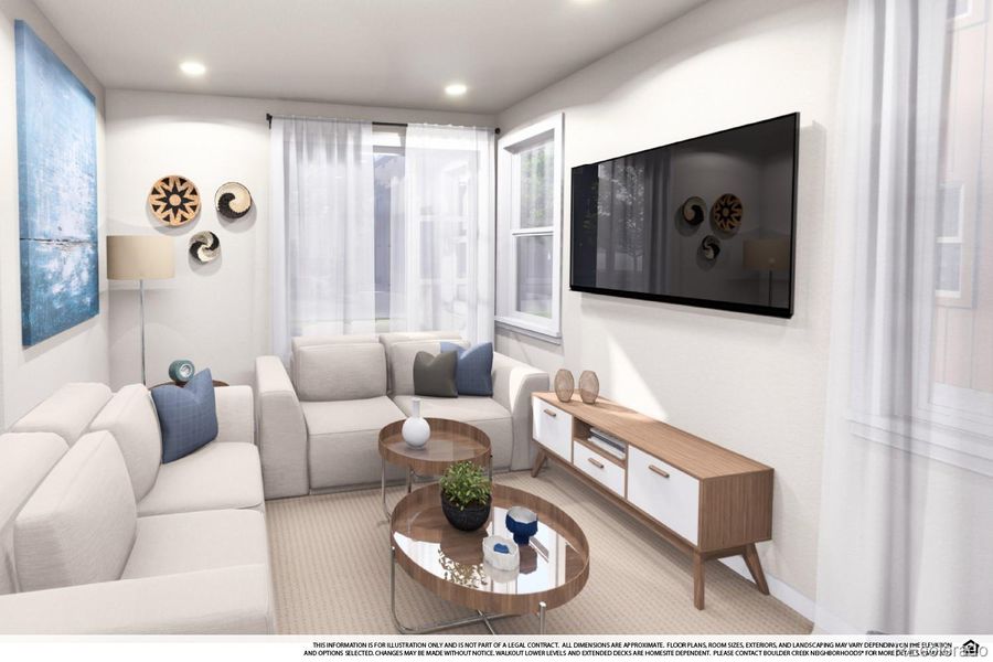 Furnished interior view inside a new home in Baseline, Broomfield (Image 3).