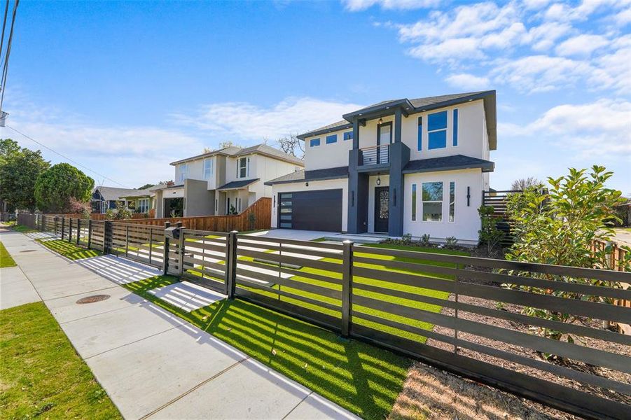 Front exterior of a new home in , Dallas, TX, highlighting curb appeal (Image 24).