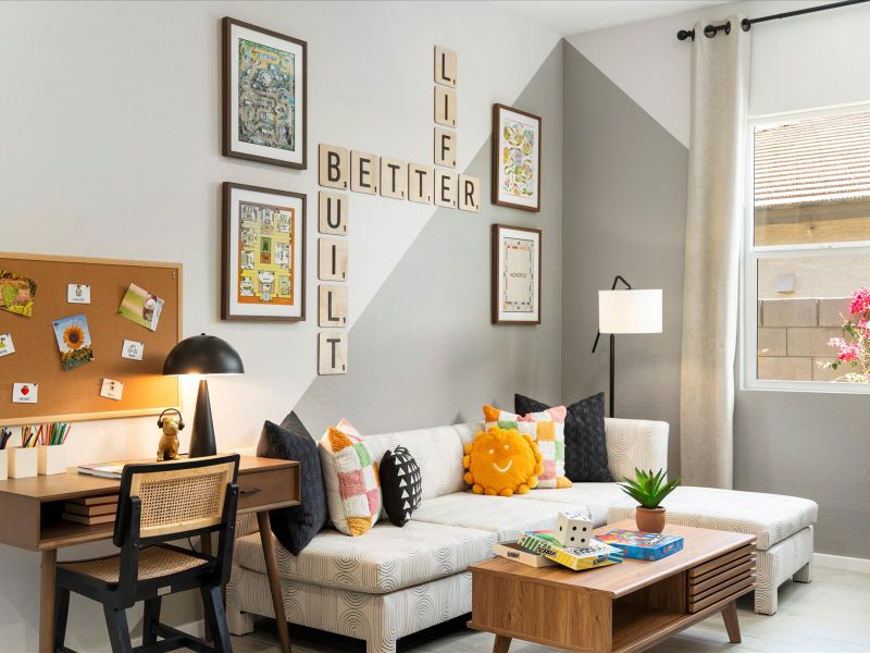 Living Area in the Lennon Floorplan at Abel Ranch