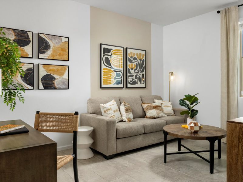 Furnished interior view inside a new home in Mandarina - Signature Series, Marana (Image 6).