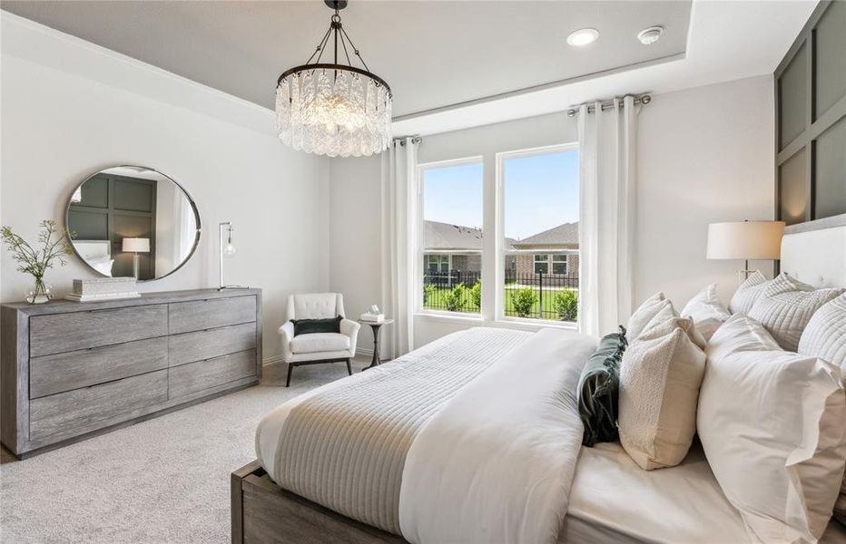 *Model Representation - Spacious gathering room with large windows