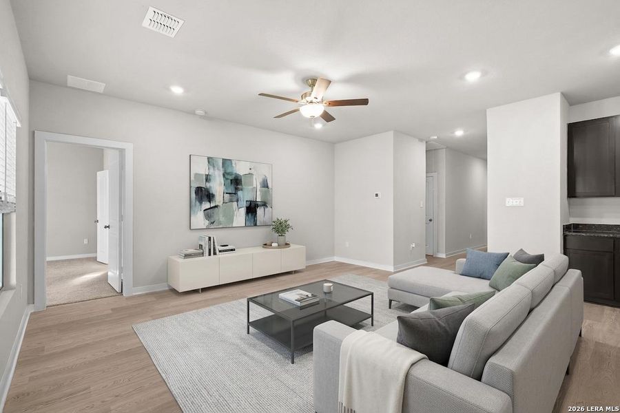 Furnished interior view inside a new home in Summerlin, Castroville (Image 10). Furnished interior view inside a new home in Summerlin, Castroville (Image 10).