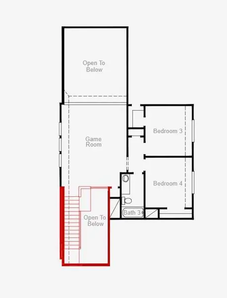 2D floor plan layout of this home in The Trails, New Caney, TX (Image 4).