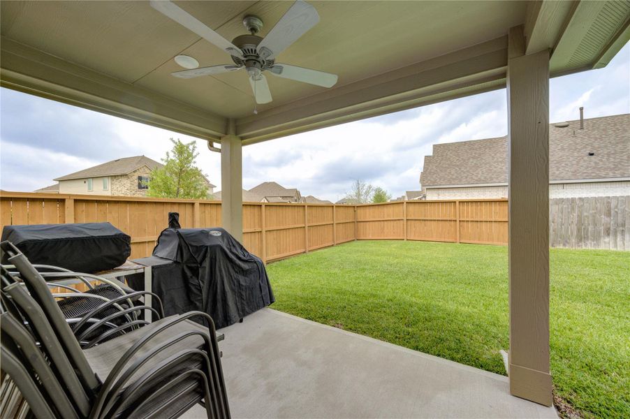 Exterior details and patio area of a home in Marvida, Cypress (Image 4).