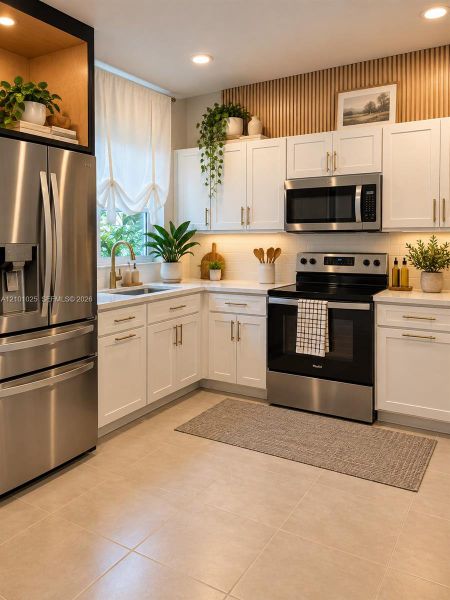 Furnished interior view inside a new home in , Florida City (Image 10).