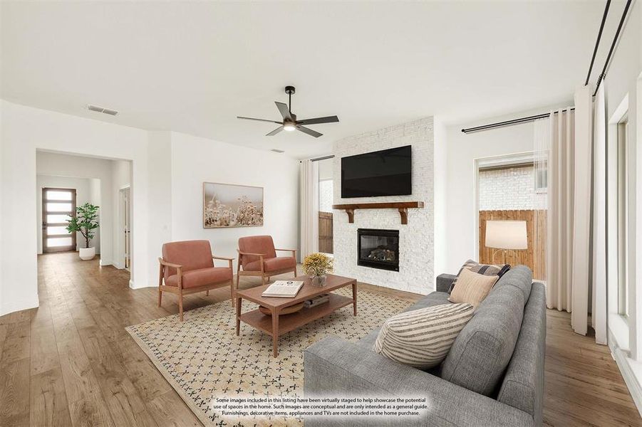 Furnished interior view inside a new home in Stone River Glen 60s, Royse City (Image 6).