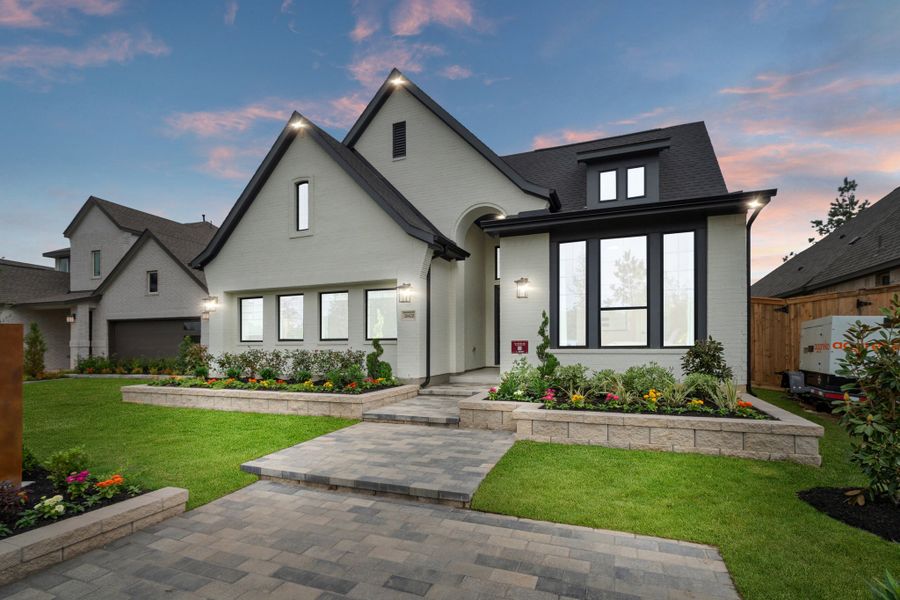 Front exterior of a new home in Kresston, Montgomery, TX, highlighting curb appeal (Image 23).