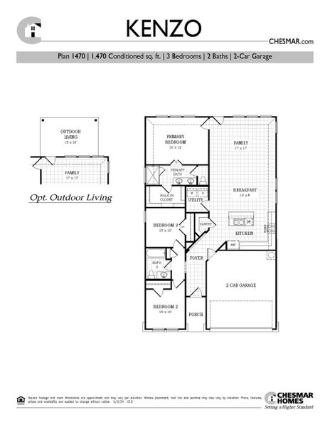 2D floor plan layout of this home in Briarwood, Elgin, TX (Image 6).