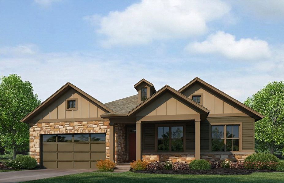 Representative exterior photo of a completed home built from the Haswell by D.R. Horton in Vantage, Berthoud, CO (Image 2).