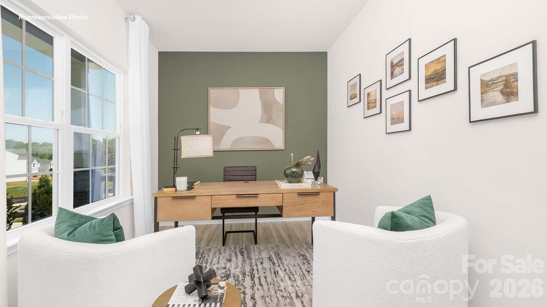 Furnished interior view inside a new home in Secrest Commons, Monroe (Image 27).