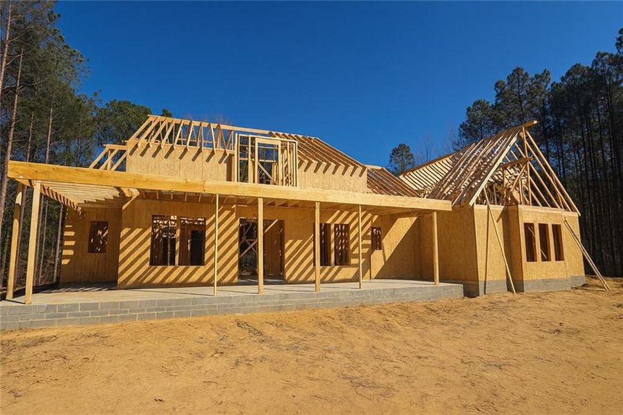 In-progress construction of a new home in , Acworth, GA (Image 78).