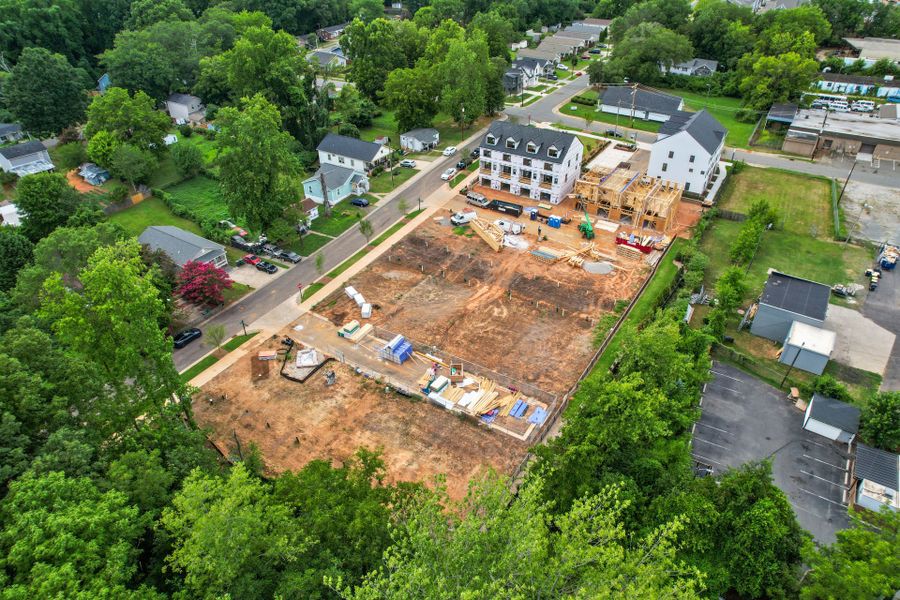 Site preparation for future homes built from the Evans by Pulte Homes in West End Heights, Charlotte (Image 74).
