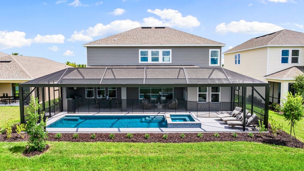 Representative exterior photo of a completed home built from the Sand Key by Taylor Morrison in Firethorn, Parrish, FL (Image 23).