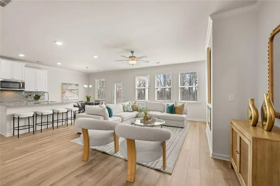 Furnished interior view inside a new home in Hillbrooke Preserve, Conyers (Image 51).