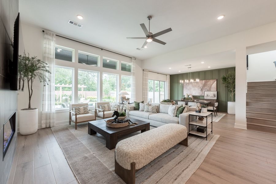 Furnished interior view inside a new home in Azalea Trails, Houston (Image 15). Furnished interior view inside a new home in Azalea Trails, Houston (Image 15).