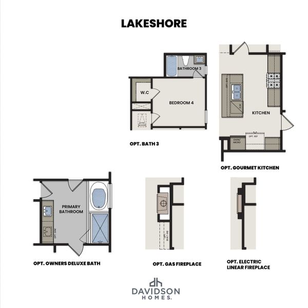 2D floor plan layout for the The Lakeshore F by Davidson Homes LLC in Sunterra, Katy, TX (Image 5). 2D floor plan layout for the The Lakeshore F by Davidson Homes LLC in Sunterra, Katy, TX (Image 5).