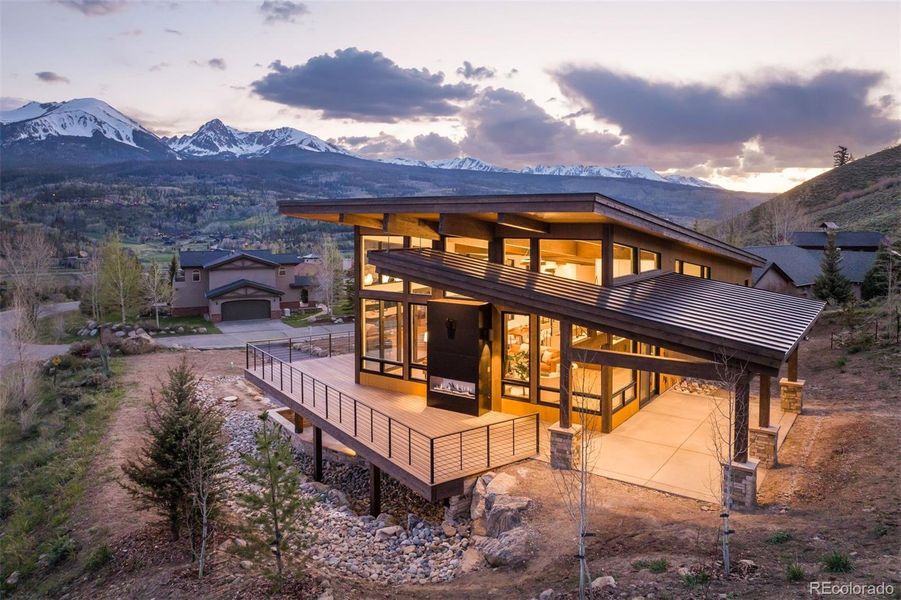 Front exterior of a new home in , Silverthorne, CO, highlighting curb appeal (Image 22).