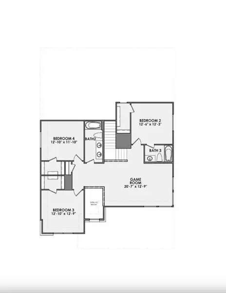 2D floor plan layout of this home in Meadow Lakes, Fort Worth, TX (Image 3).