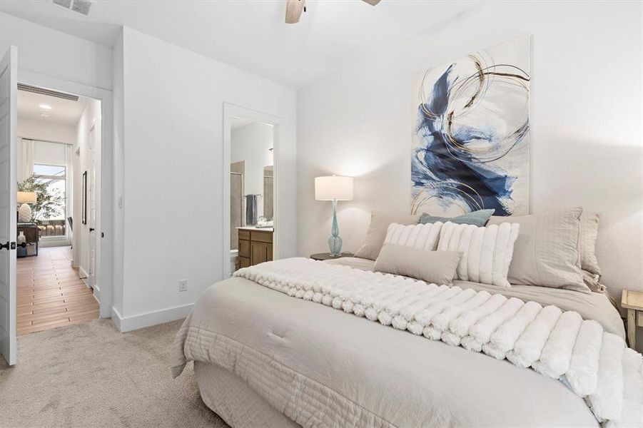 Bedroom #4 makes the perfect guest room secluded from others and has private ensuite bathroom.