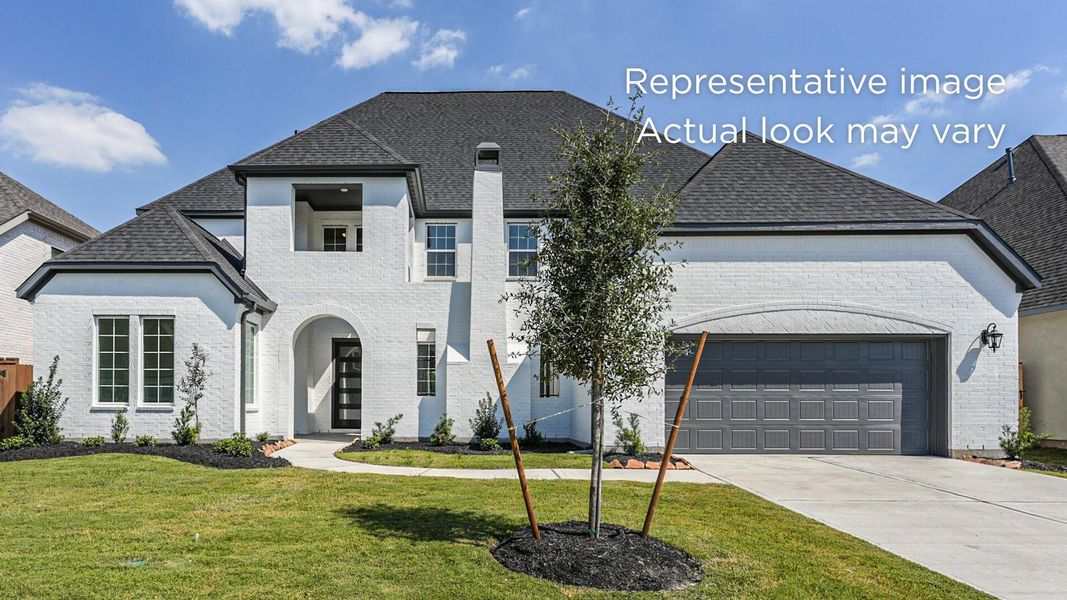 Front exterior of a new home in , Manvel, TX, highlighting curb appeal (Image 2). Front exterior of a new home in , Manvel, TX, highlighting curb appeal (Image 2).