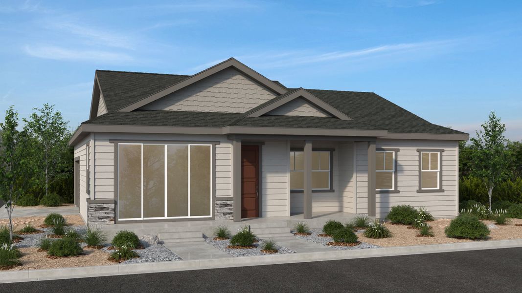 Representative exterior photo of a completed home built from the The Canyon by Taylor Morrison in Trailstone, Arvada, CO (Image 24). Representative exterior photo of a completed home built from the The Canyon by Taylor Morrison in Trailstone, Arvada, CO (Image 24).