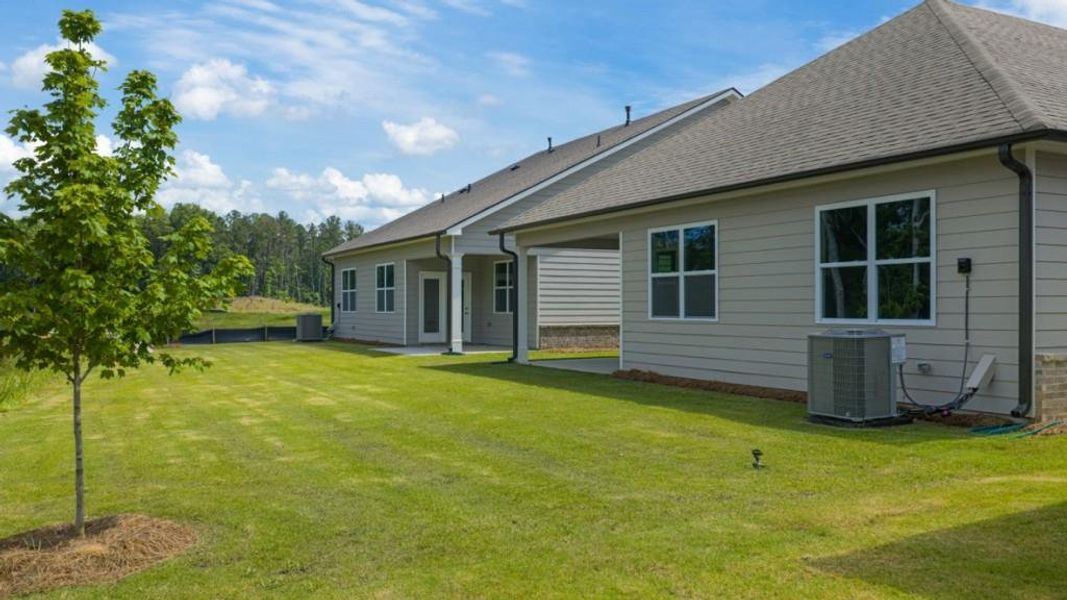 Front exterior of a new home in Hamptons at Riverwood North, Dallas, GA, highlighting curb appeal (Image 49).