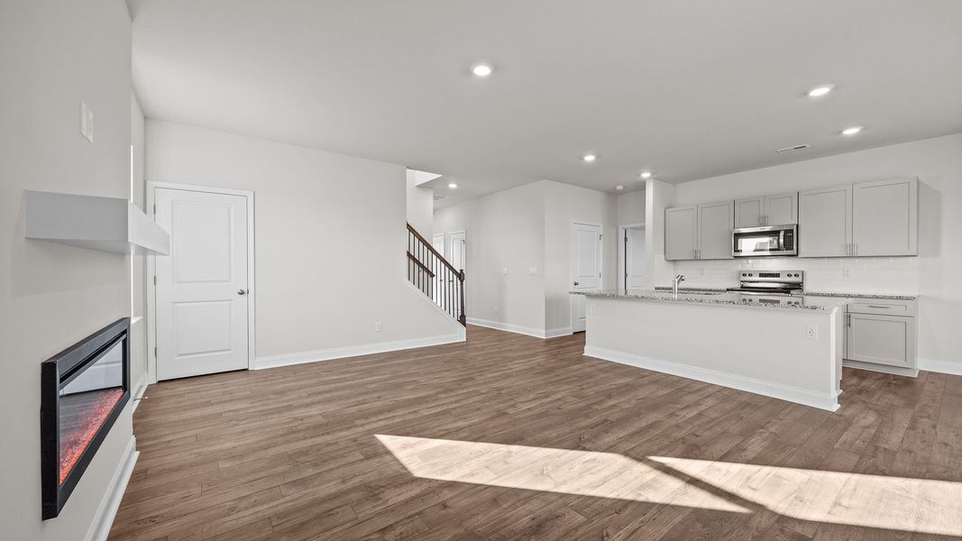 Spacious, unfurnished interior of a new home in Beaver Dam Crossing, Bailey (Image 18). Spacious, unfurnished interior of a new home in Beaver Dam Crossing, Bailey (Image 18).