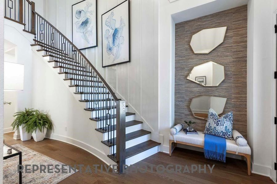 Furnished interior view inside a new home in Elyson, Katy (Image 12).