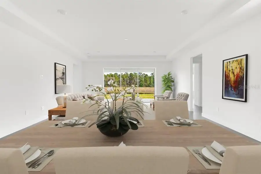 Furnished interior view inside a new home in Harvest at Ovation, Winter Garden (Image 9). Furnished interior view inside a new home in Harvest at Ovation, Winter Garden (Image 9).