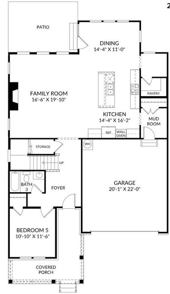 2D floor plan layout for the The Maisie II by Stanley Martin Homes in Croftside Single Family Homes, Powder Springs, GA (Image 5). 2D floor plan layout for the The Maisie II by Stanley Martin Homes in Croftside Single Family Homes, Powder Springs, GA (Image 5).