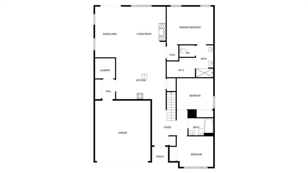2D floor plan layout of this home in , Sharpsburg, GA (Image 5).