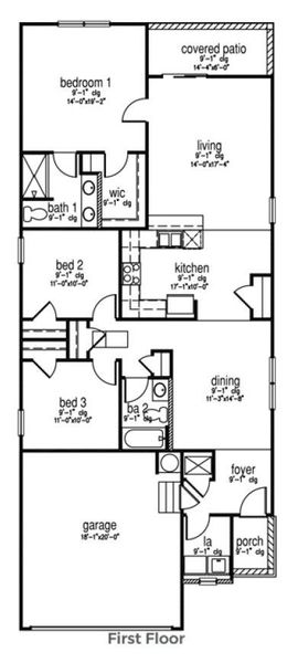 2D floor plan layout of this home in Mulberry Landing, Orangeburg, SC (Image 2). 2D floor plan layout of this home in Mulberry Landing, Orangeburg, SC (Image 2).