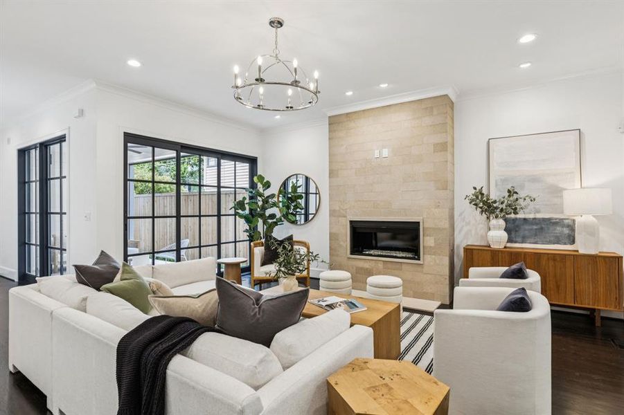 Furnished interior view inside a new home in , Dallas (Image 8). Furnished interior view inside a new home in , Dallas (Image 8).