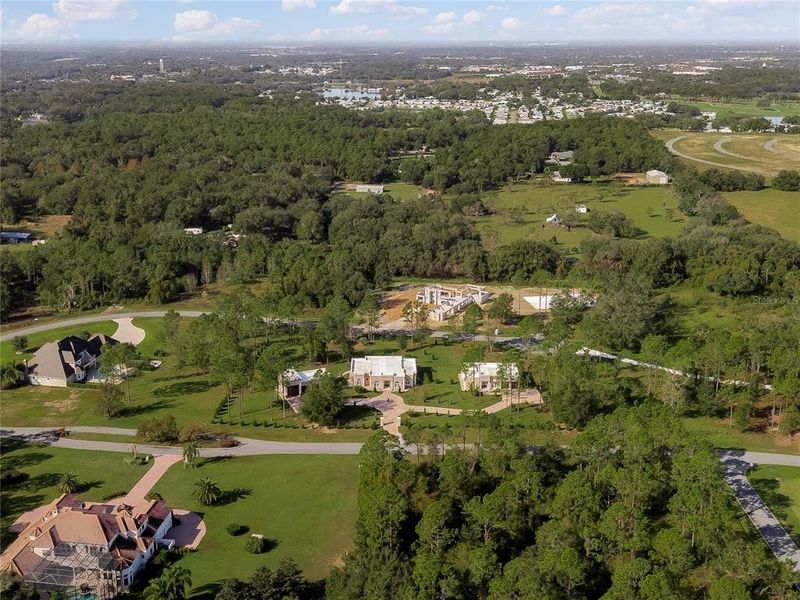 Aerial overview of Windsor Green