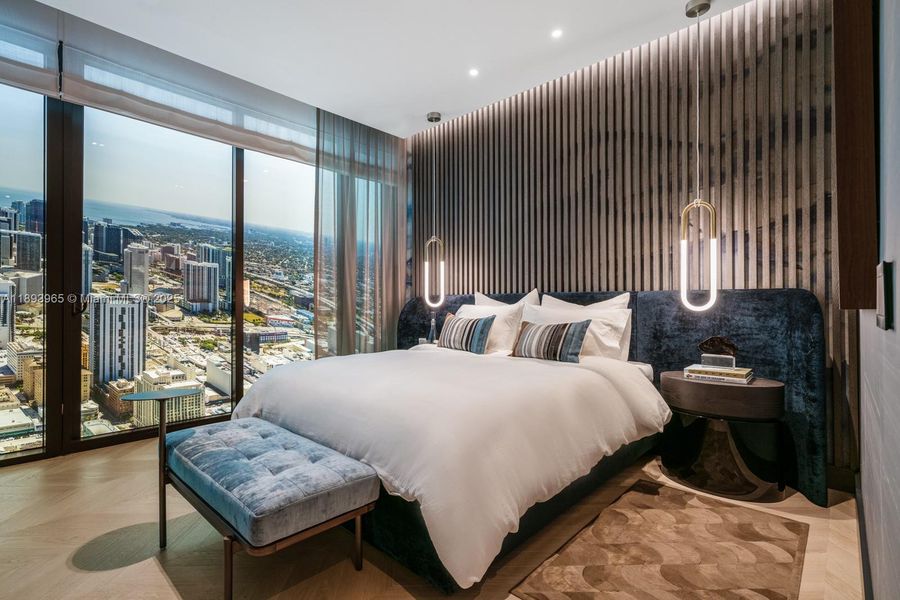 Furnished interior view inside a new home in , Miami (Image 10).