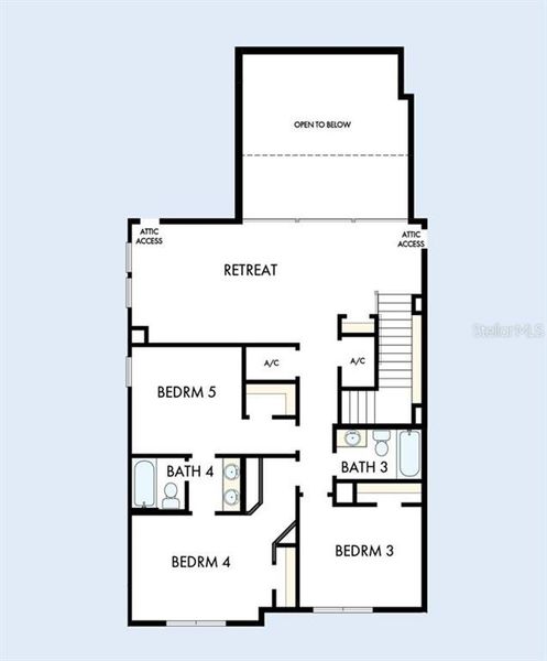 2D floor plan layout of this home in Soleta at Starkey Ranch – Executive Series, Odessa, FL (Image 4).