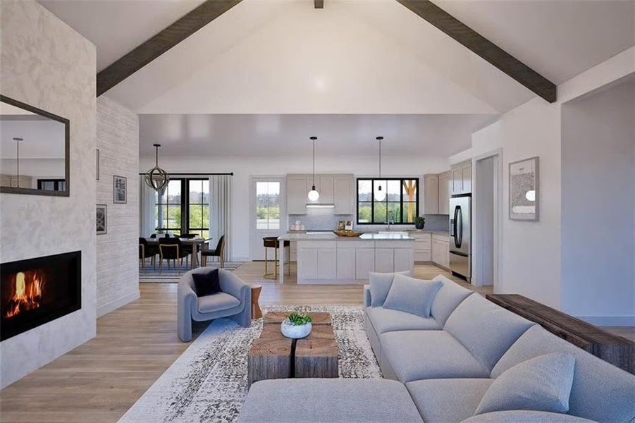 Furnished interior view inside a new home in , Cartersville (Image 6).