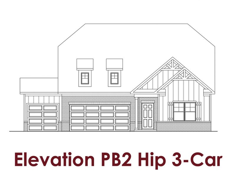 Representative rendering of the exterior for the Bluff                                                                Primary Suite on Main by Chafin Communities (Image 22).
