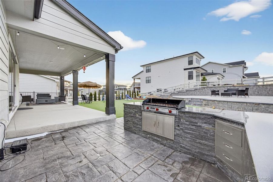 Exterior details and patio area of a home in , Parker (Image 26).