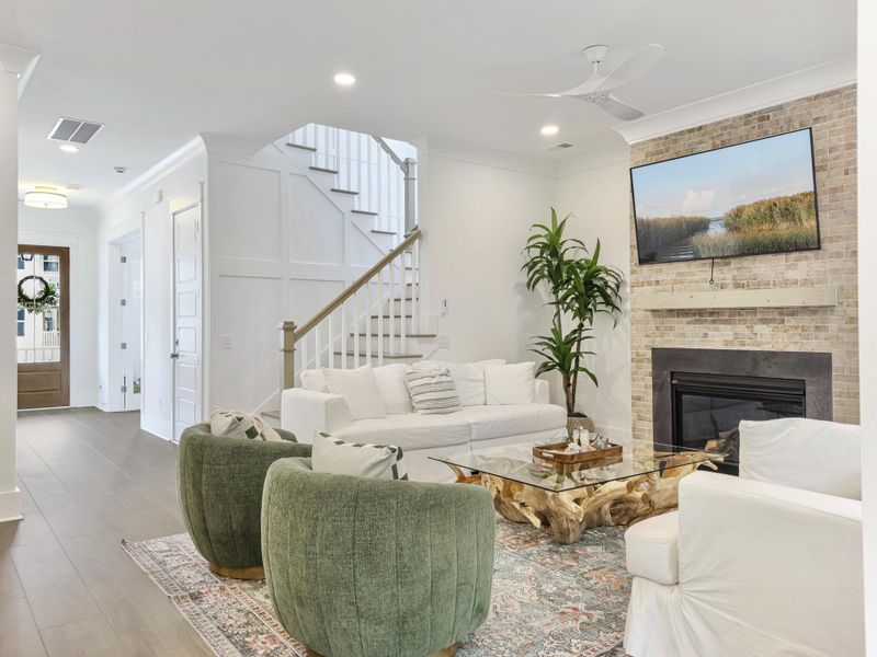 Furnished interior view inside a new home in Overlook at Copahee Sound, Awendaw (Image 17).