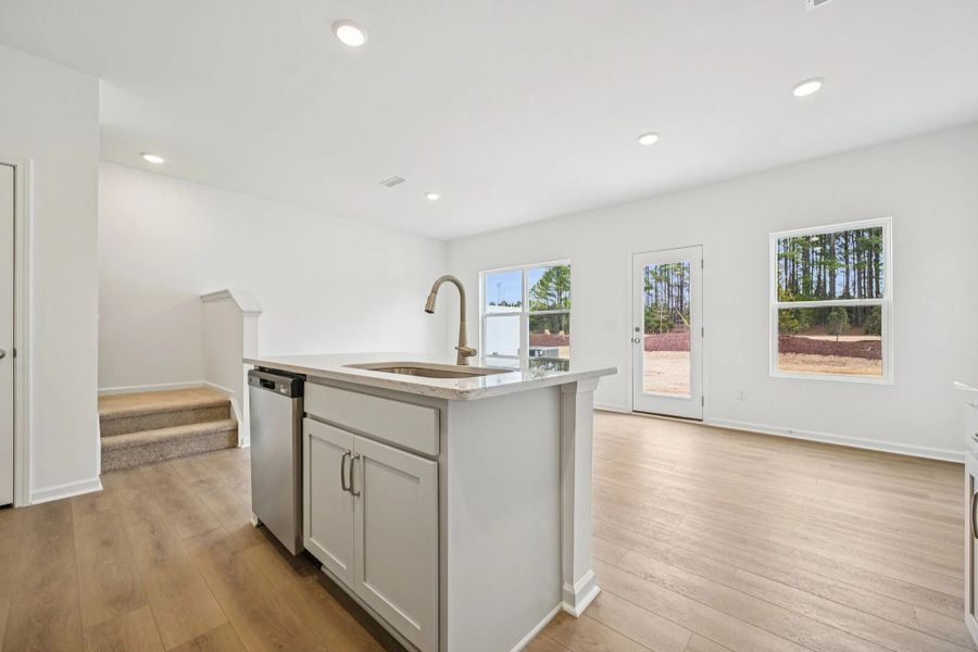 Furnished interior view inside a new home in Towns at The Point, Rolesville (Image 8).