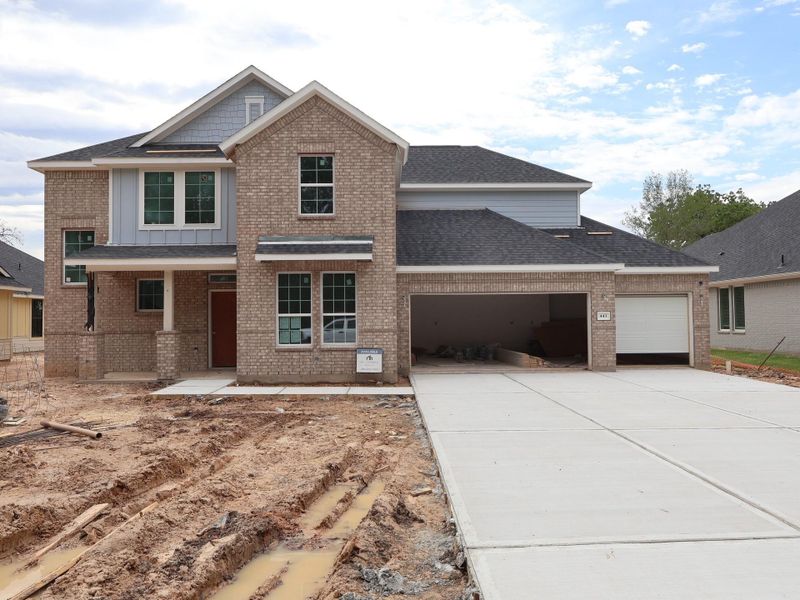 In-progress construction of a new home in The Oaks on 6th Street, Magnolia, TX (Image 9).