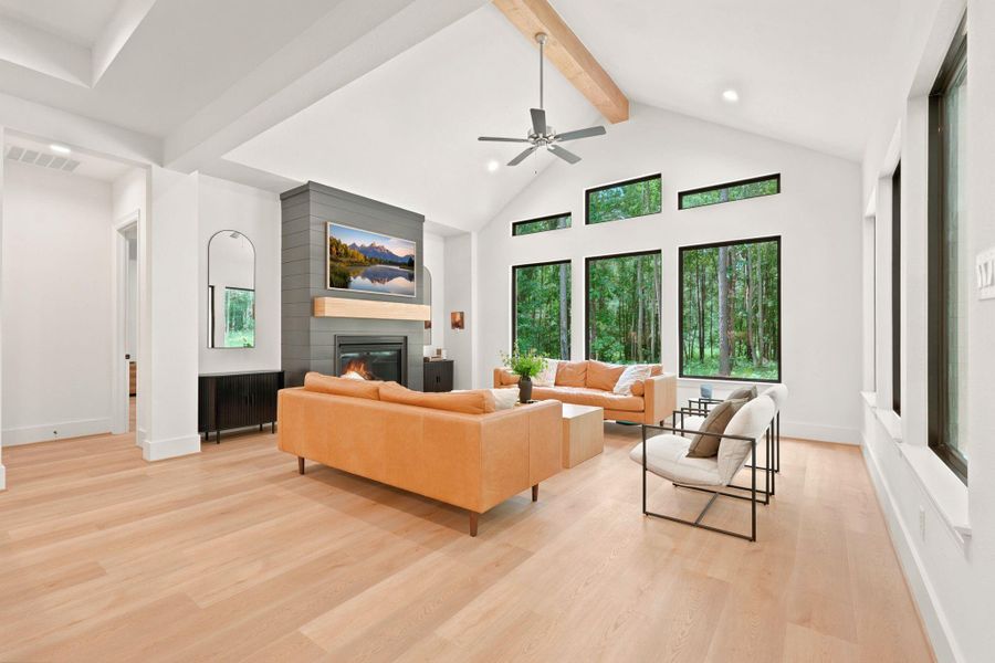 Furnished interior view inside a new home in , New Waverly (Image 39).