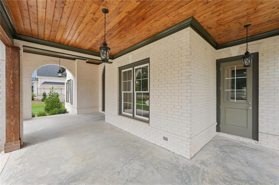 Exterior details and patio area of a home in The Reserve At Governors Towne Club, Acworth (Image 31). Exterior details and patio area of a home in The Reserve At Governors Towne Club, Acworth (Image 31).