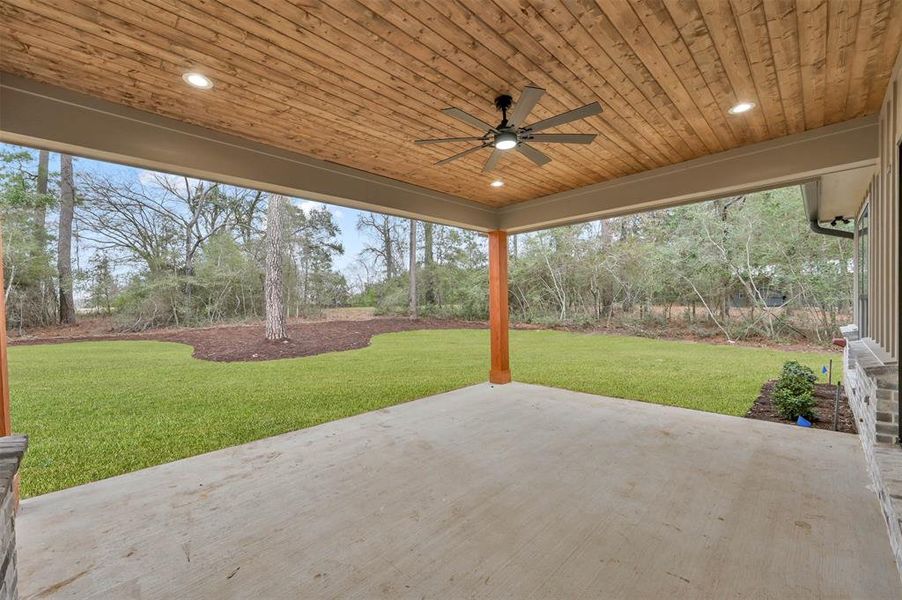 Tongue and groove located on the covered back and front porches