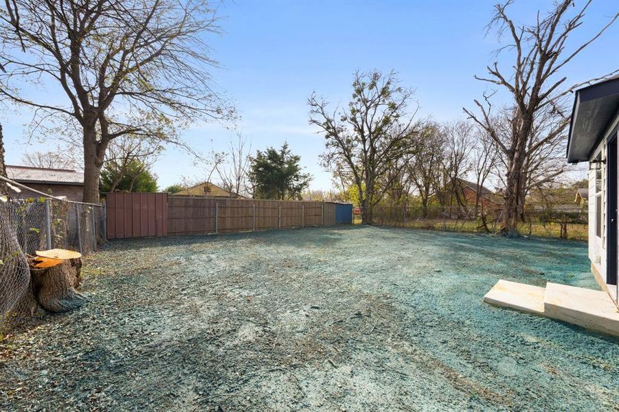 View of fenced backyard View of fenced backyard