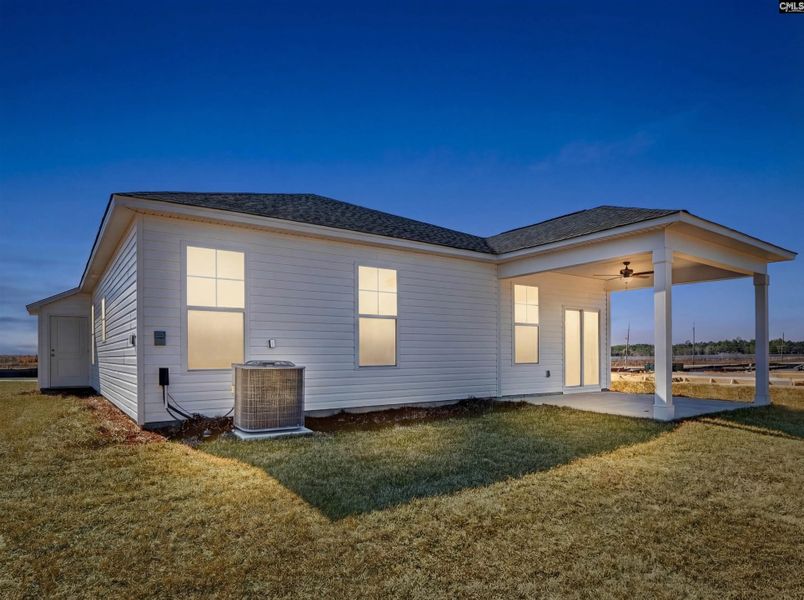Exterior details and patio area of a home in Old Charleston Acres, Pelion (Image 23).
