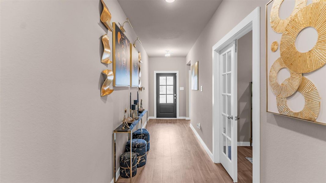The entry greets you with a light and bright view into the open floor plan, this Livingston Floor plan features 3100 sq.ft.