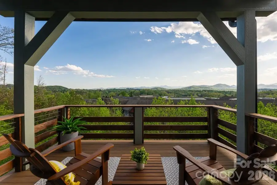 Covered deck off main living area