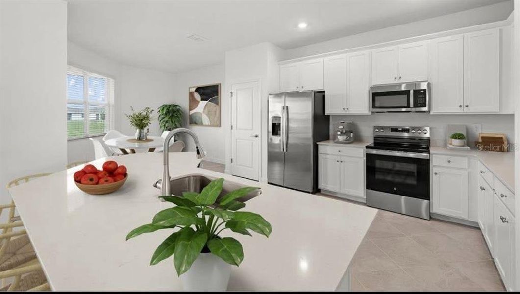 Furnished interior view inside a new home in Island Lakes at Coco Bay: Executive Homes, Englewood (Image 6). Furnished interior view inside a new home in Island Lakes at Coco Bay: Executive Homes, Englewood (Image 6).